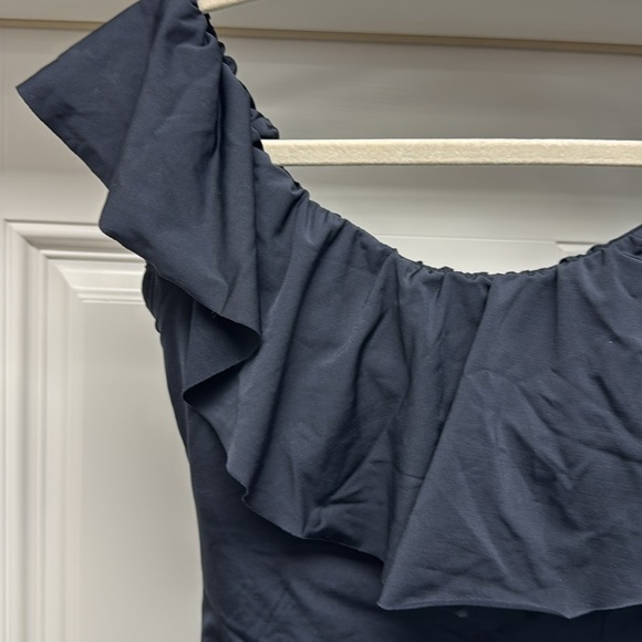 Trina Turk Black Gypsy Solids Off The Shoulder‎ Swimsuit One Piece - Picture 8 of 13